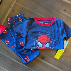 NWT Carters Marvel Spider-Man Kids Pajama Set - Navy and Red